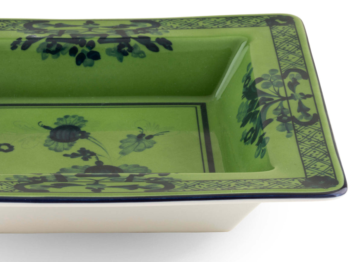 Ginori 1735 Oriente Italiano Square Change Tray, Malachite, view 3