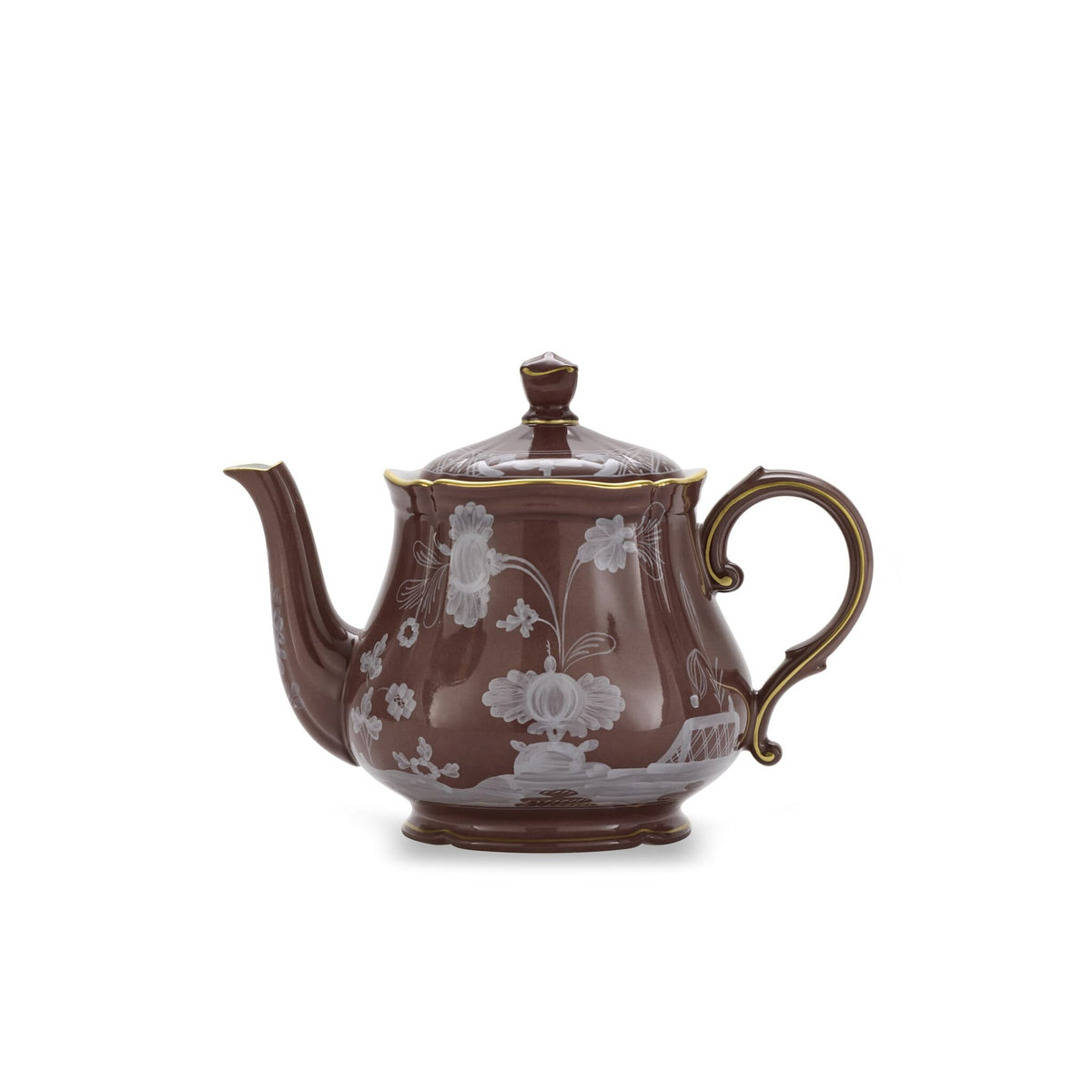 Ginori 1735 Oriente Italiano Teapot, Castagna