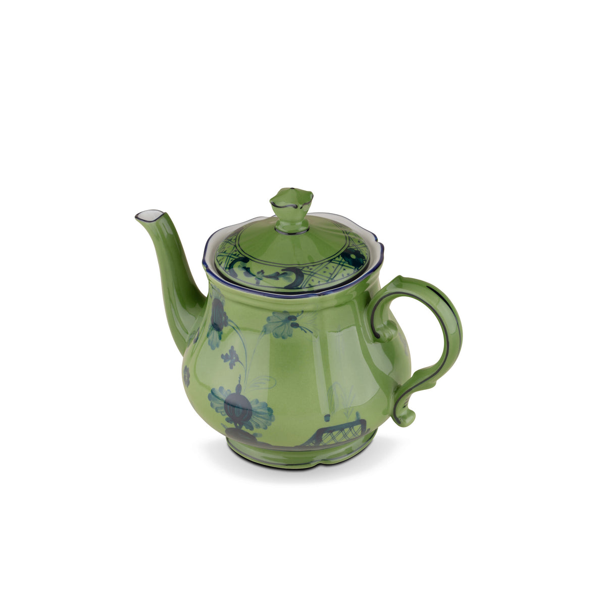 Ginori 1735 Oriente Italiano Teapot, Malachite, view 2