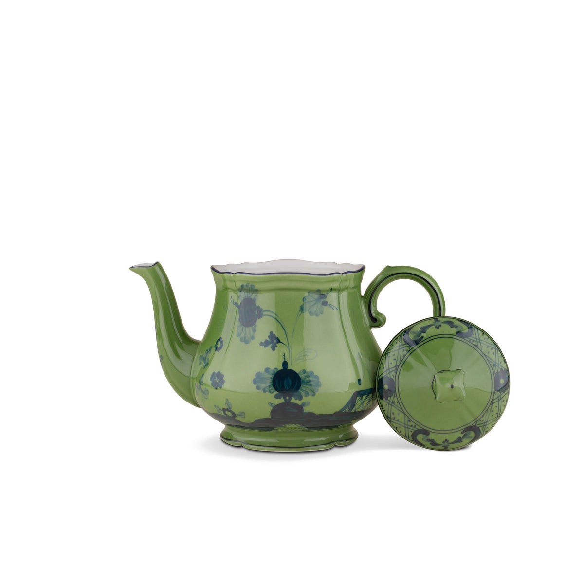 Ginori 1735 Oriente Italiano Teapot, Malachite, view 3