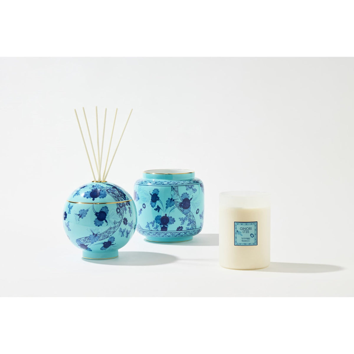 Ginori 1735 Oriente Italiano Tesori Candleholder Vase, Iris, view 4
