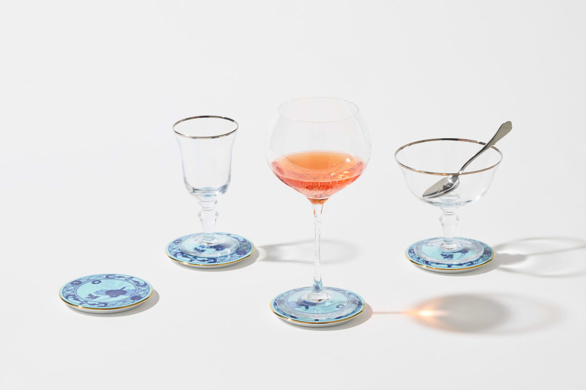 Ginori 1735 Oriente Italiano Tesori Coasters, Iris, Set of 4, view 5