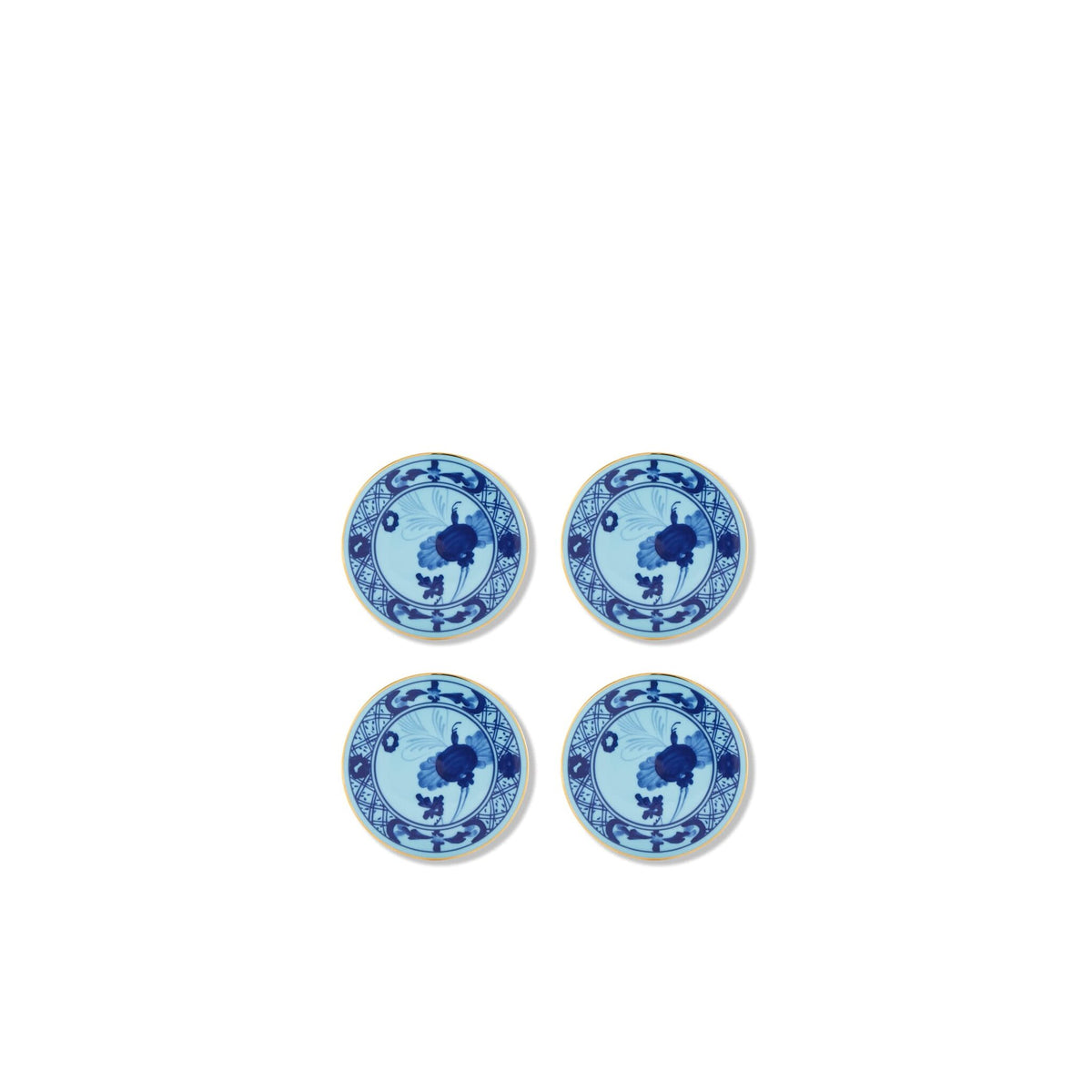 Ginori 1735 Oriente Italiano Tesori Coasters, Iris, Set of 4