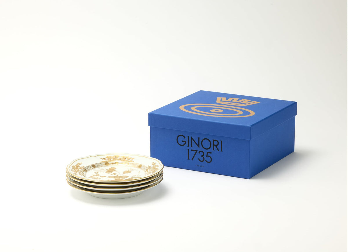 Ginori 1735 Oriente Italiano Tesori Dessert Plates, Aurum, Set of 4, view 4