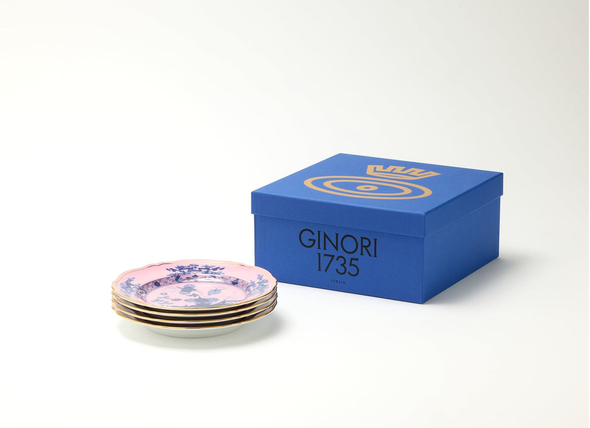 Ginori 1735 Oriente Italiano Tesori Dessert Plates, Azalea, Set of 4, view 5