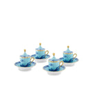 Ginori 1735 Oriente Italiano Tesori Espresso Set for Four, Iris