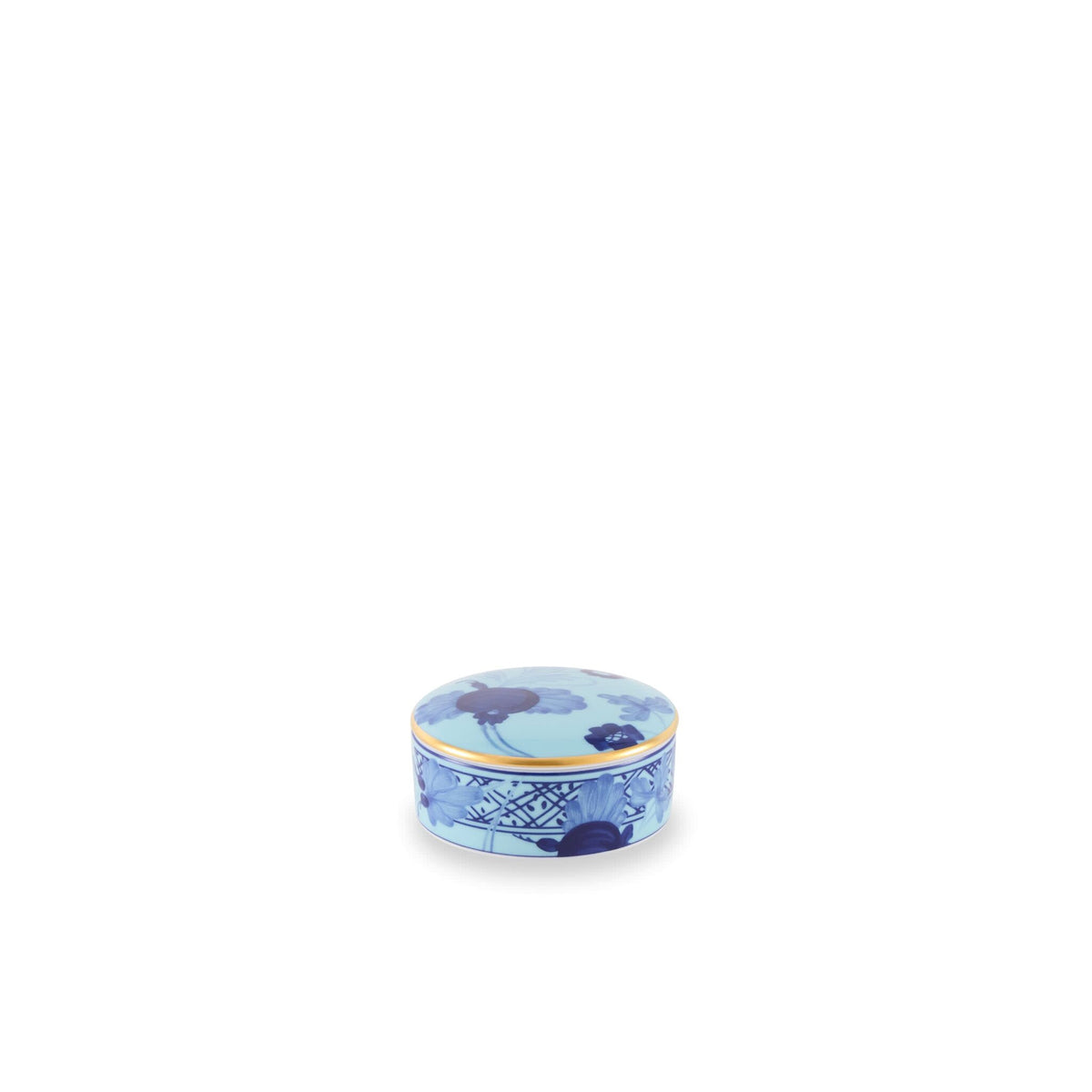 Ginori 1735 Oriente Italiano Tesori Jewelry Box, Iris, 3.23 in