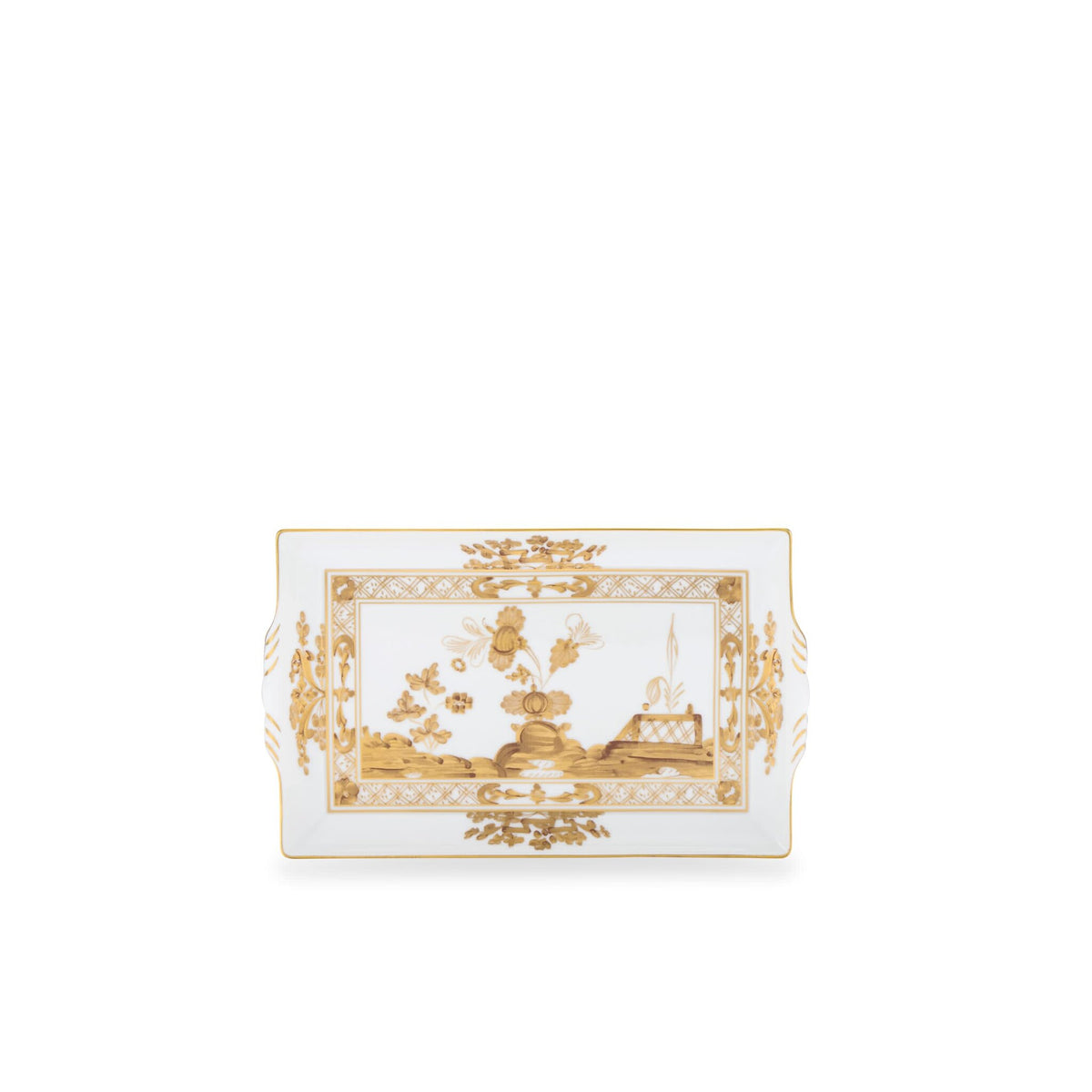 Ginori 1735 Oriente Italiano Tesori Rectangular Tray, Aurum