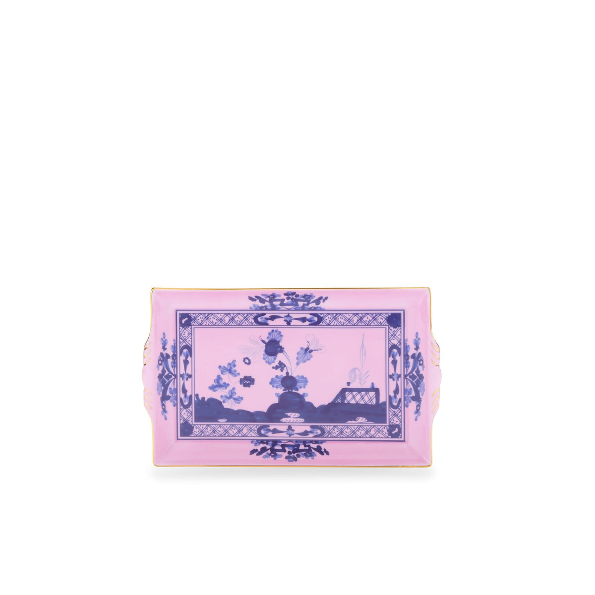 Ginori 1735 Oriente Italiano Tesori Rectangular Tray, Azalea
