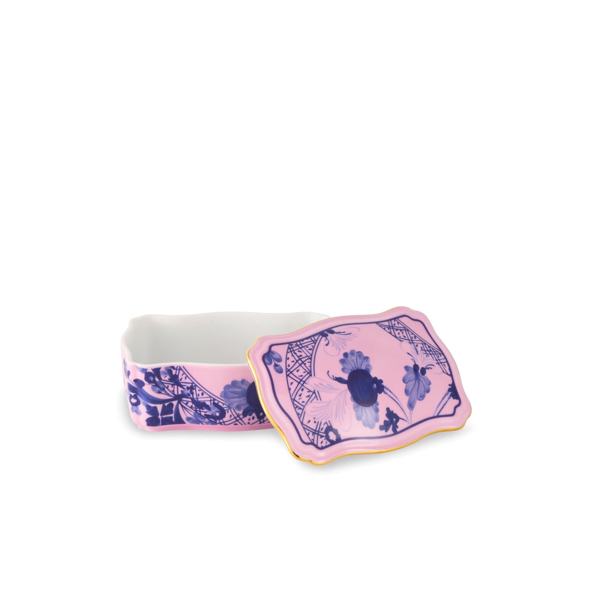 Ginori 1735 Oriente Italiano Tesori Trinket Box, Azalea, view 2