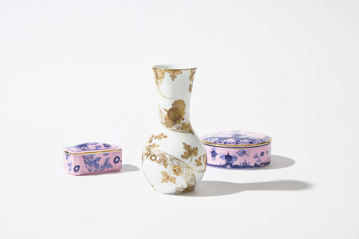 Ginori 1735 Oriente Italiano Tesori Trinket Box, Azalea, view 6