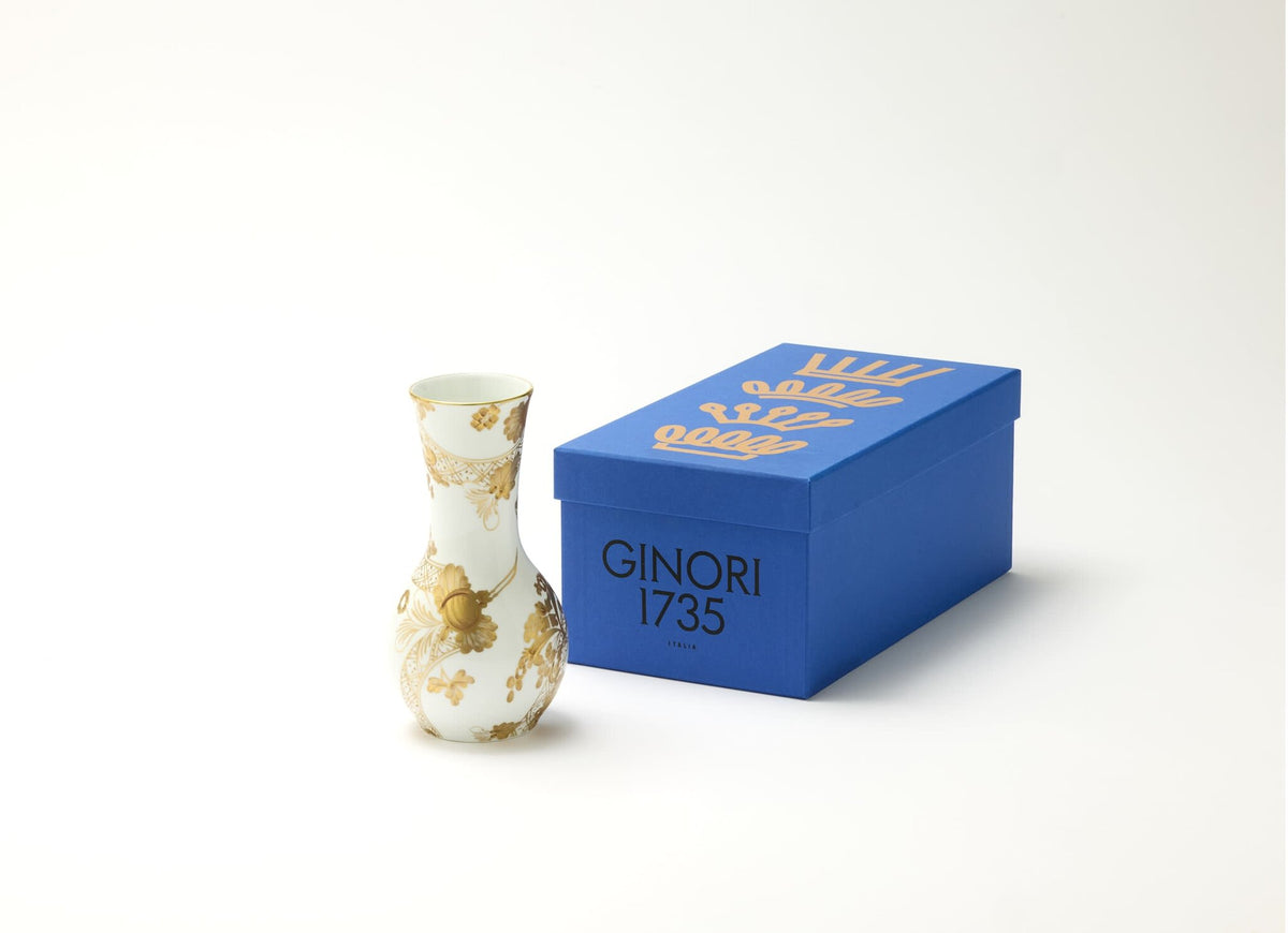 Ginori 1735 Oriente Italiano Tesori Tulip Vase, Aurum, view 5