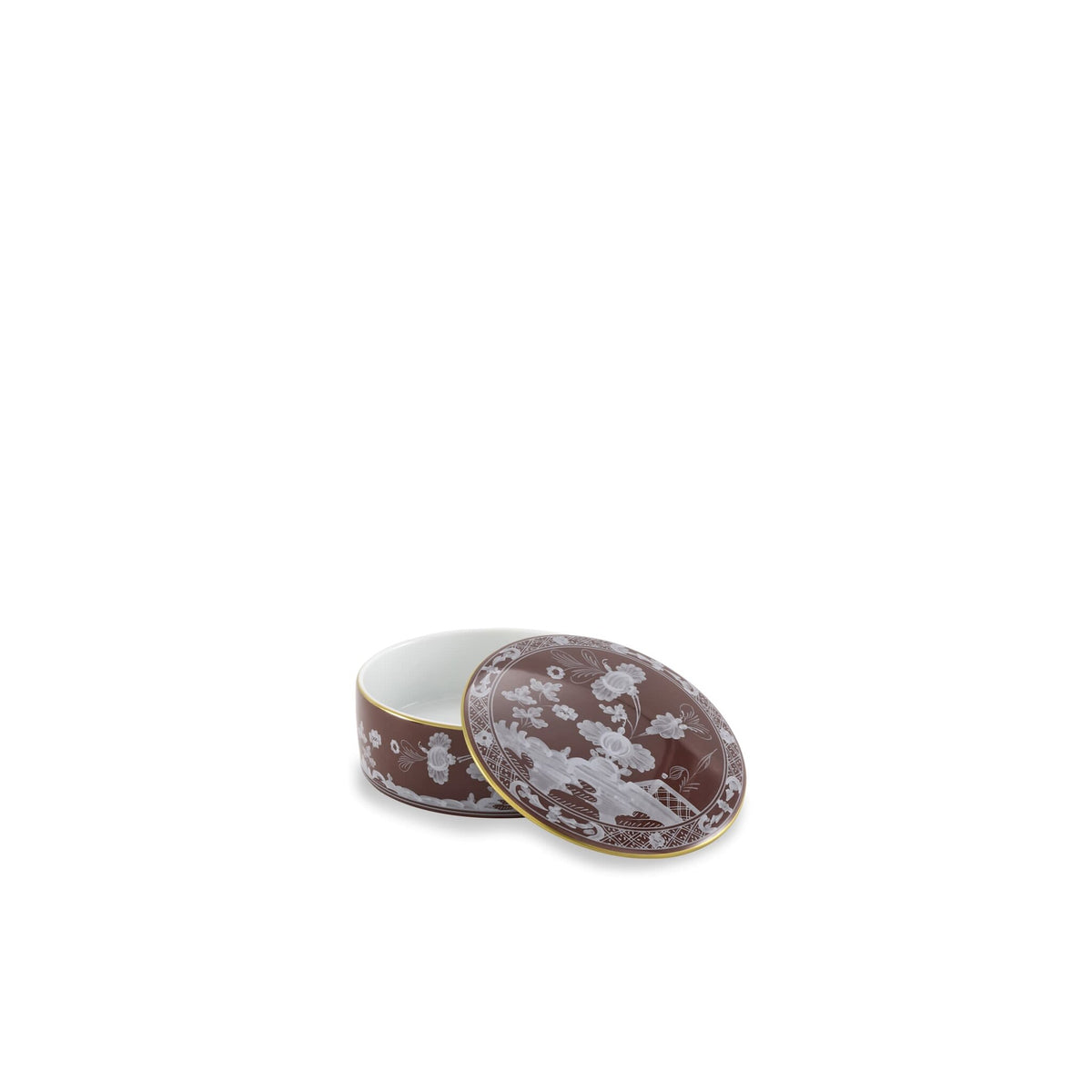 Ginori 1735 Oriente Italiano Trinket Box, Castagna, view 2