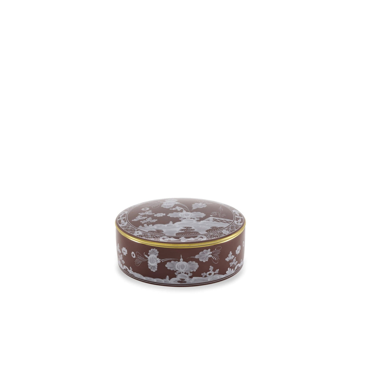 Ginori 1735 Oriente Italiano Trinket Box, Castagna