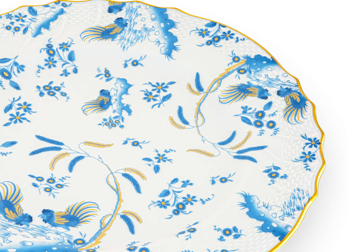 Ginori 1735 Oro di Doccia Charger Plate, Turchese, view 3
