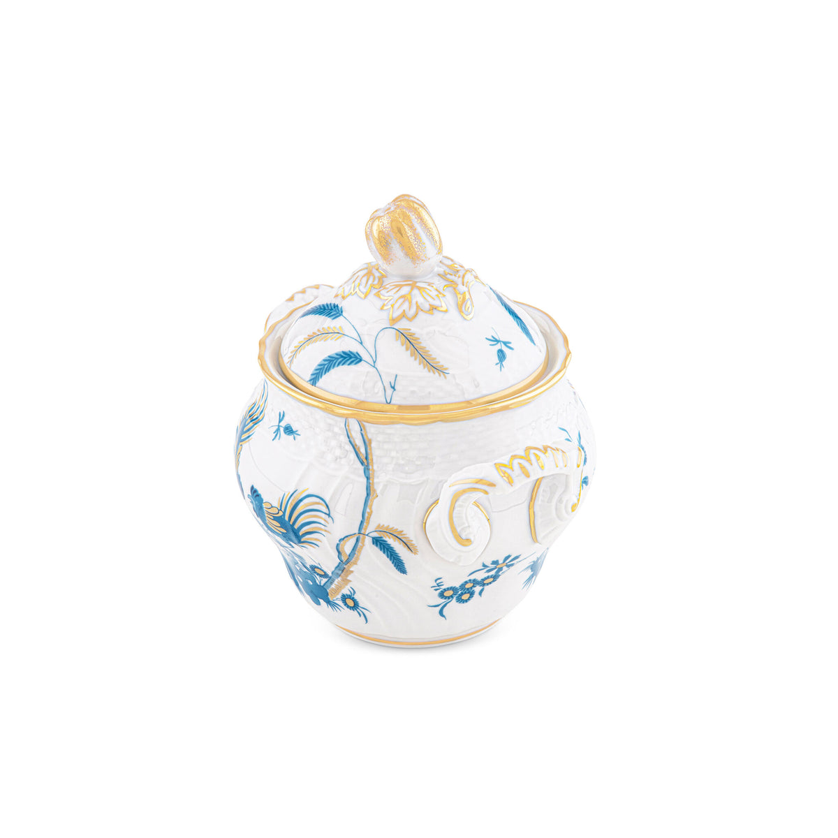 Ginori 1735 Oro di Doccia Coffee Set Sugar Bowl, Turchese (002RG00 FZU000010300G00170600), view 2