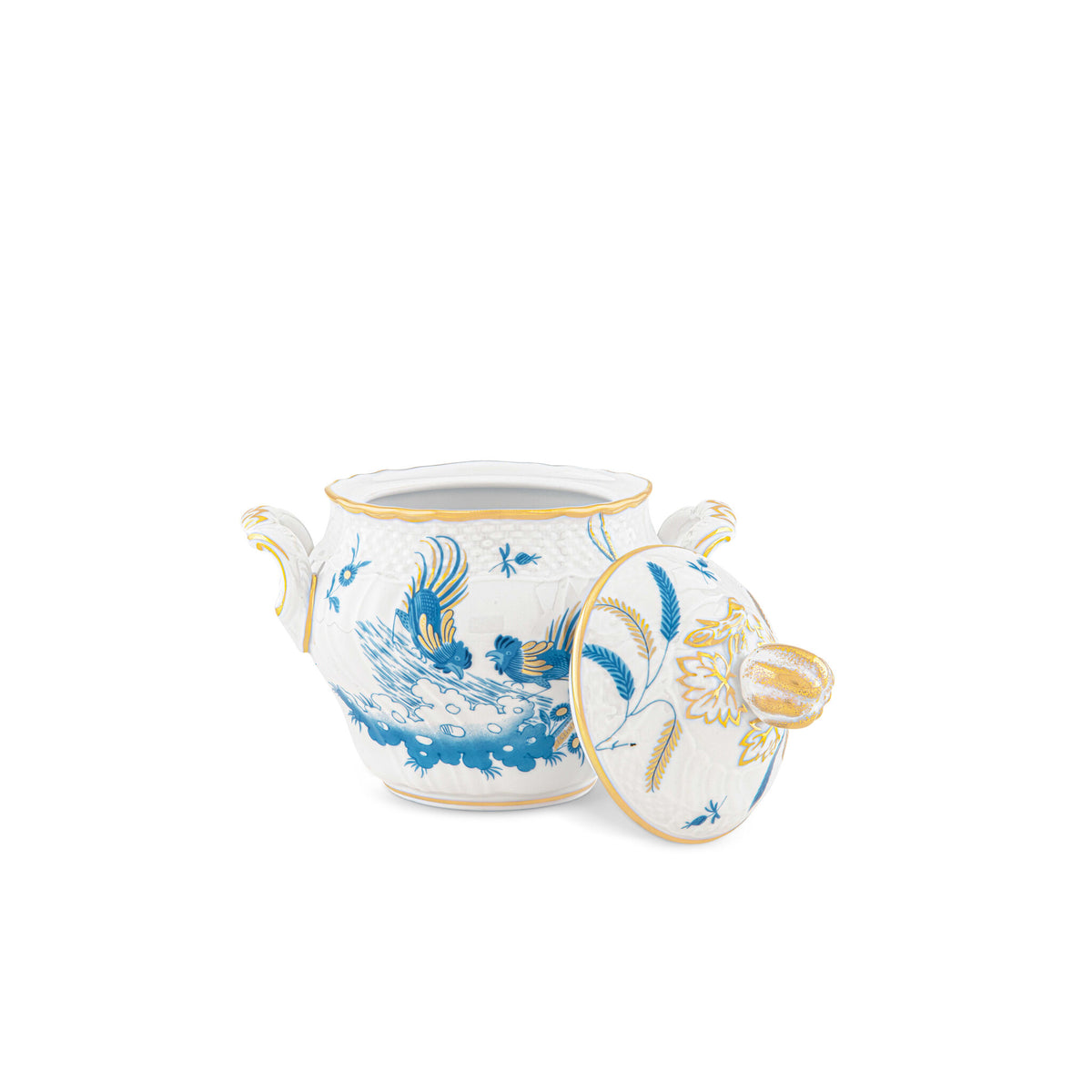 Ginori 1735 Oro di Doccia Coffee Set Sugar Bowl, Turchese (002RG00 FZU000010300G00170600), view 3