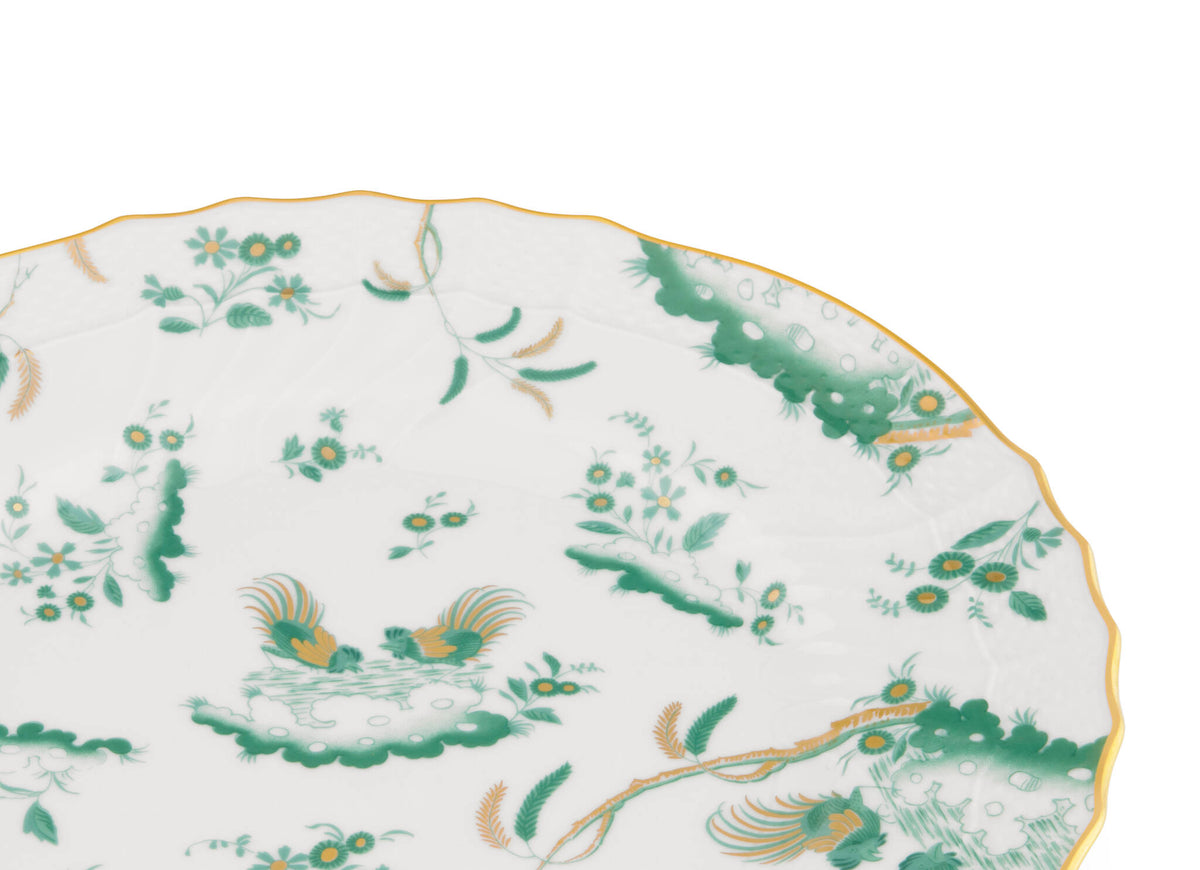 Ginori 1735 Oro di Doccia Flat Plate, Giada, view 3