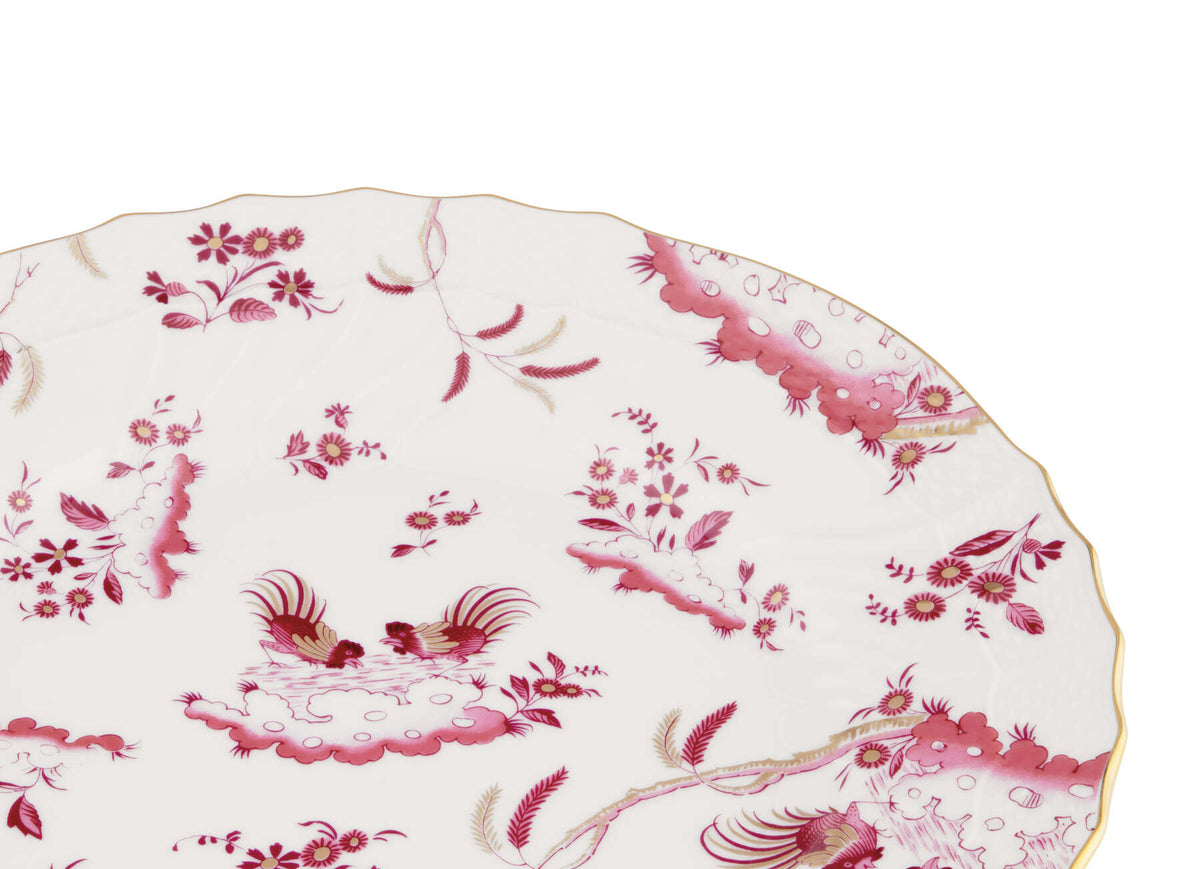 Ginori 1735 Oro di Doccia Flat Plate, Magenta, view 3