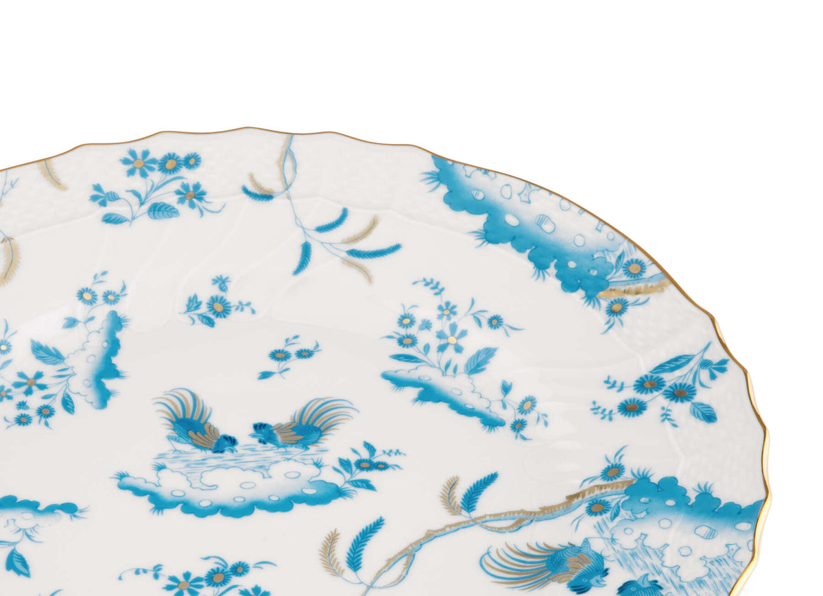Ginori 1735 Oro di Doccia Flat Plate, Turchese, view 3