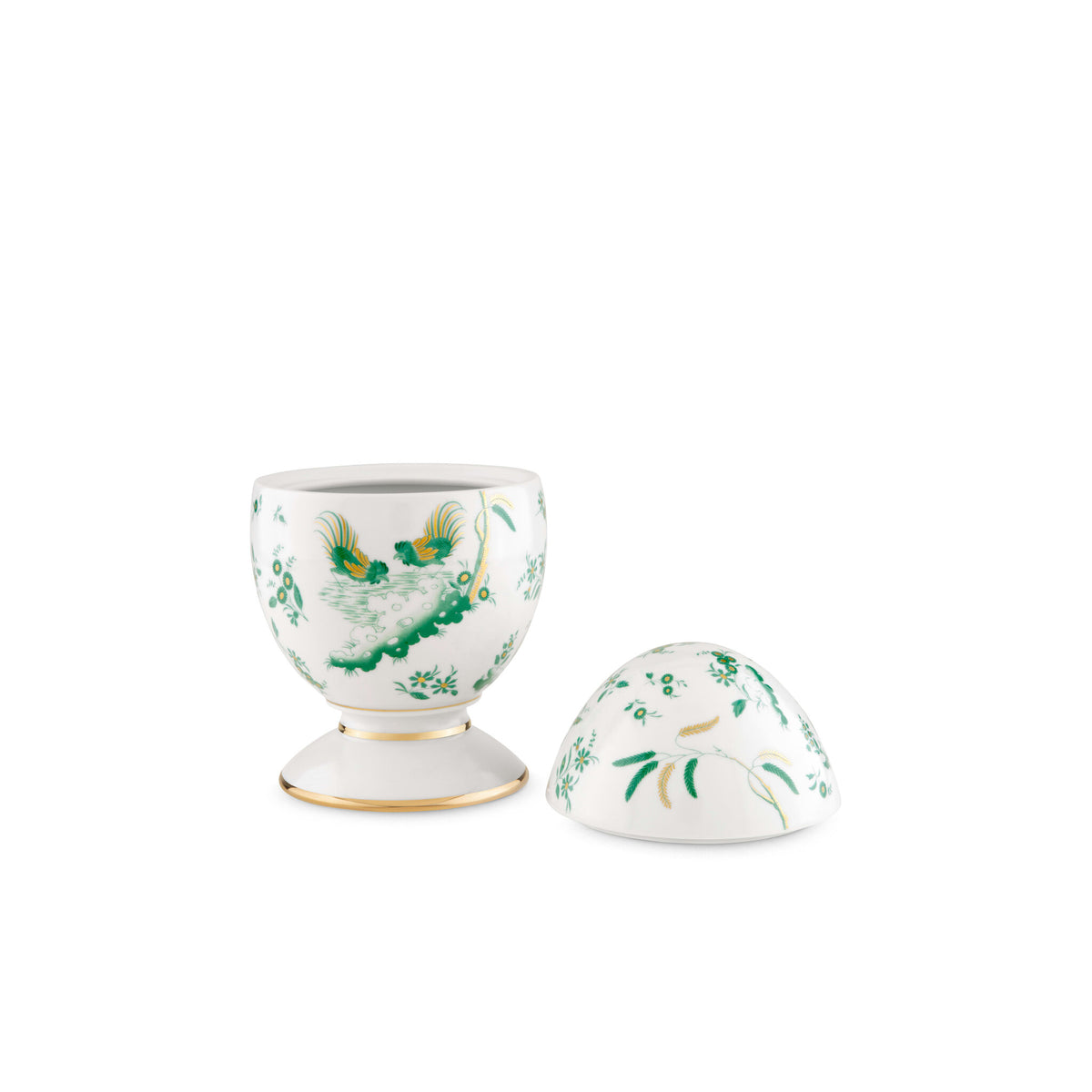 Ginori 1735 Oro di Doccia Large Egg, Giada, view 3