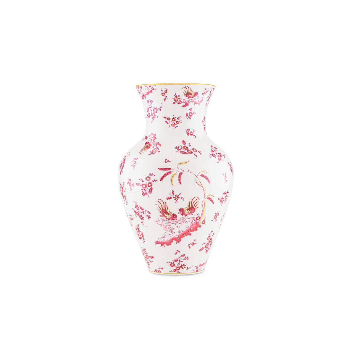 Ginori 1735 Oro di Doccia Large Ming Vase, Magenta