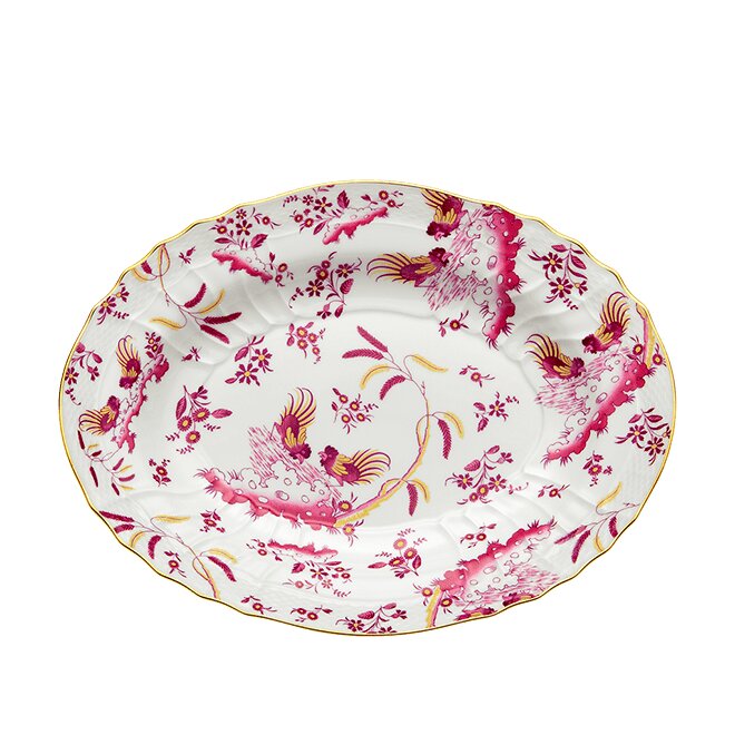 Ginori 1735 Oro di Doccia Large Oval Platter, Magenta