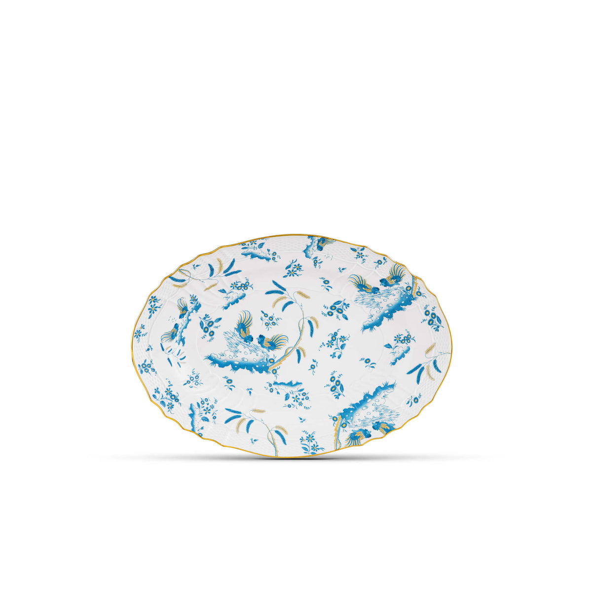 Ginori 1735 Oro di Doccia Large Oval Platter, Turchese