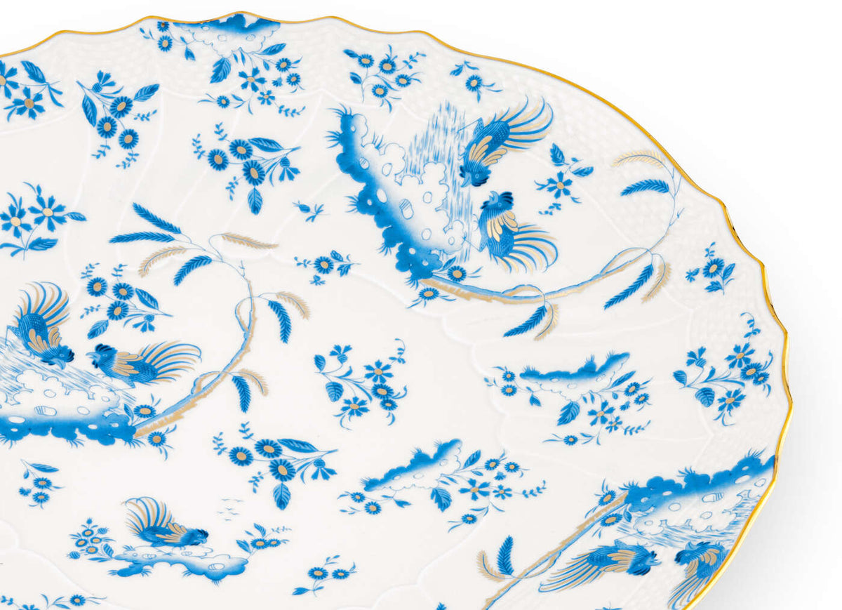 Ginori 1735 Oro di Doccia Large Round Platter, Turchese, view 3