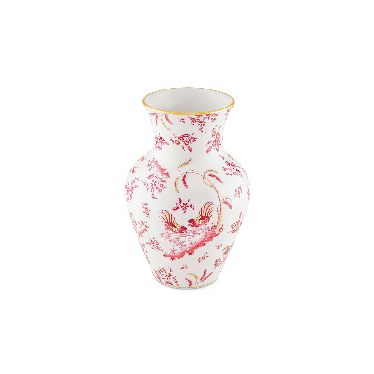 Ginori 1735 Oro di Doccia Ming Vase, Magenta, view 3