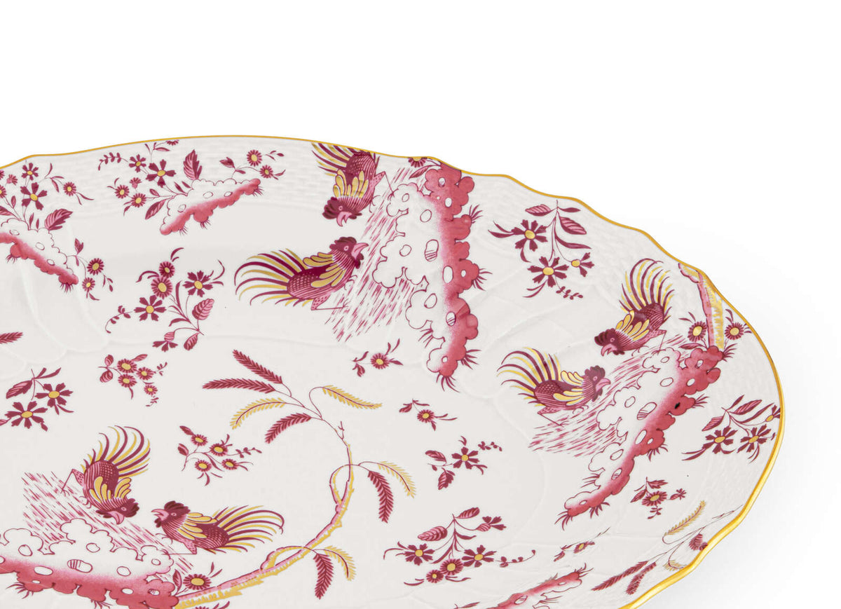 Ginori 1735 Oro di Doccia Oval Platter, Magenta, view 3