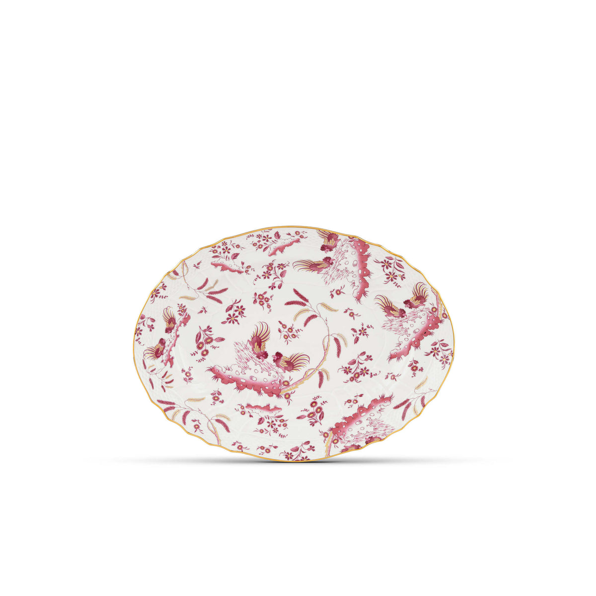 Ginori 1735 Oro di Doccia Oval Platter, Magenta