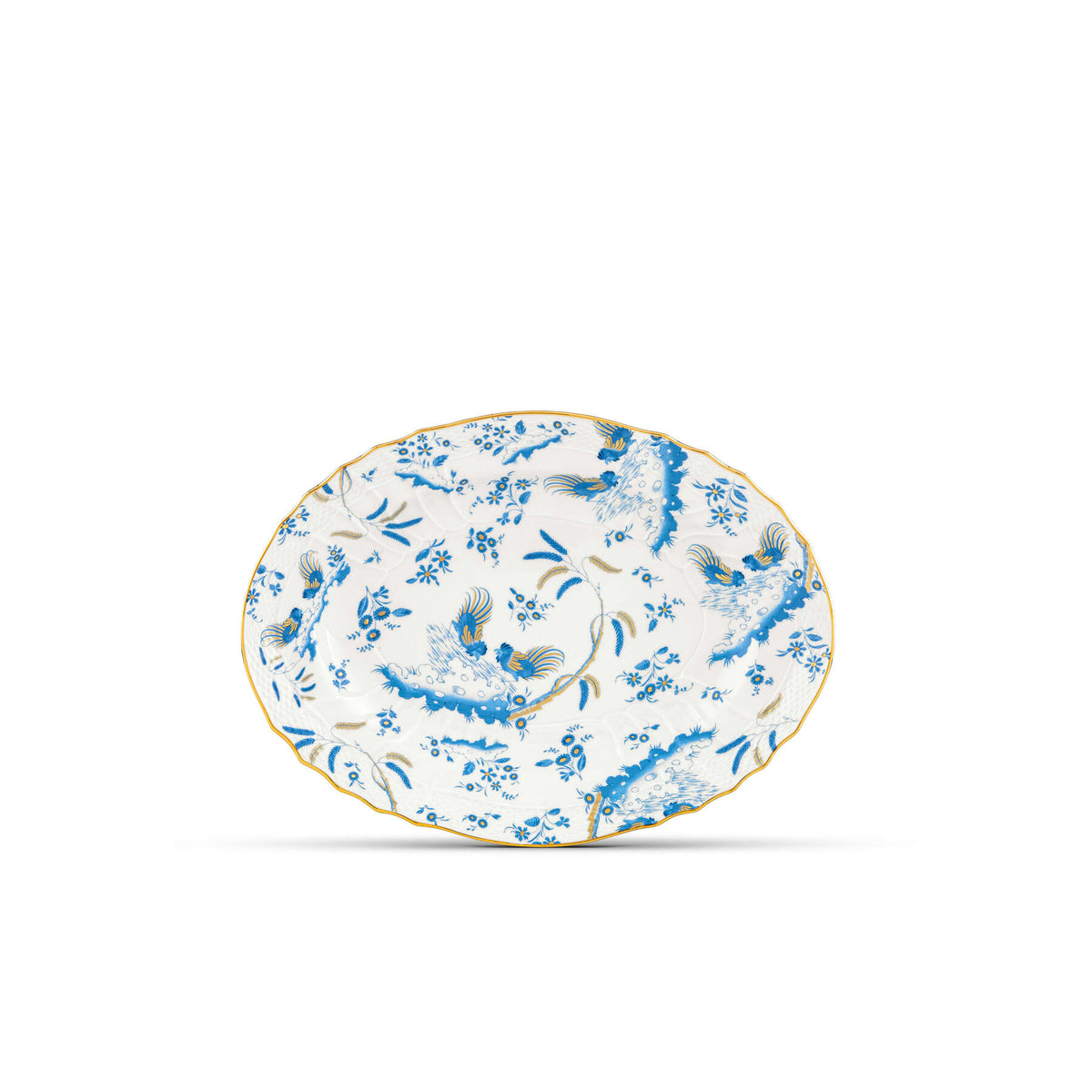 Ginori 1735 Oro di Doccia Oval Platter, Turchese