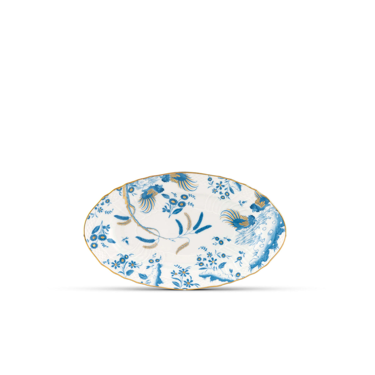 Ginori 1735 Oro di Doccia Pickle Dish, Turchese