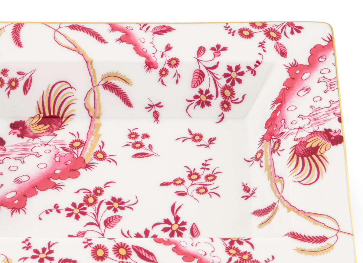 Ginori 1735 Oro di Doccia Rectangular Change Tray, Magenta, view 3