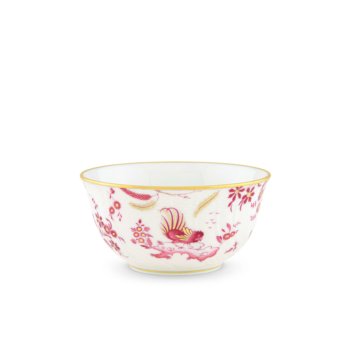 Ginori 1735 Oro di Doccia Rice Bowl, Magenta
