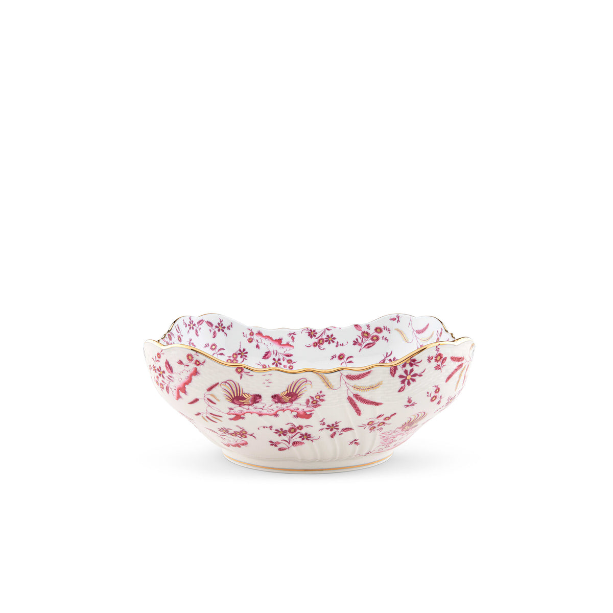Ginori 1735 Oro di Doccia Salad Bowl, Magenta