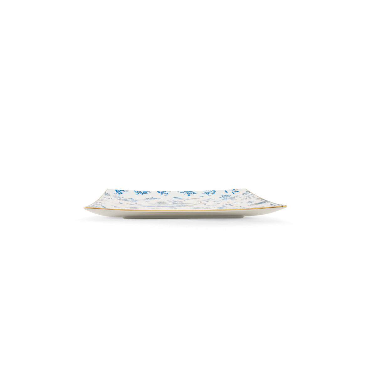 Ginori 1735 Oro di Doccia Square Plate, Turchese, view 4