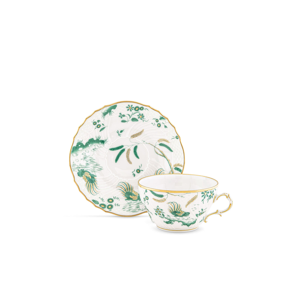 Ginori 1735 Oro di Doccia Tea Cup, Giada, view 2