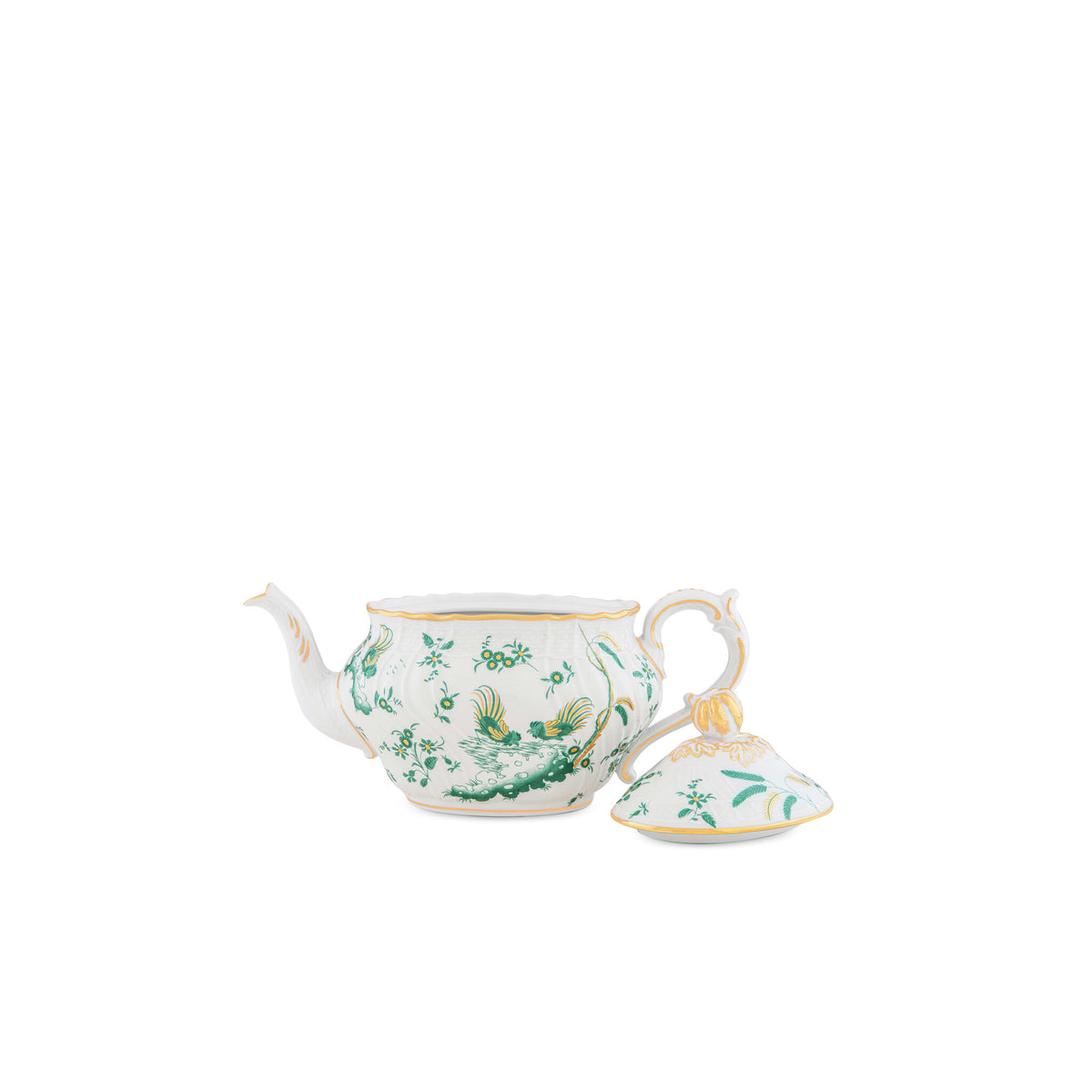 Ginori 1735 Oro di Doccia Teapot, Giada, view 3