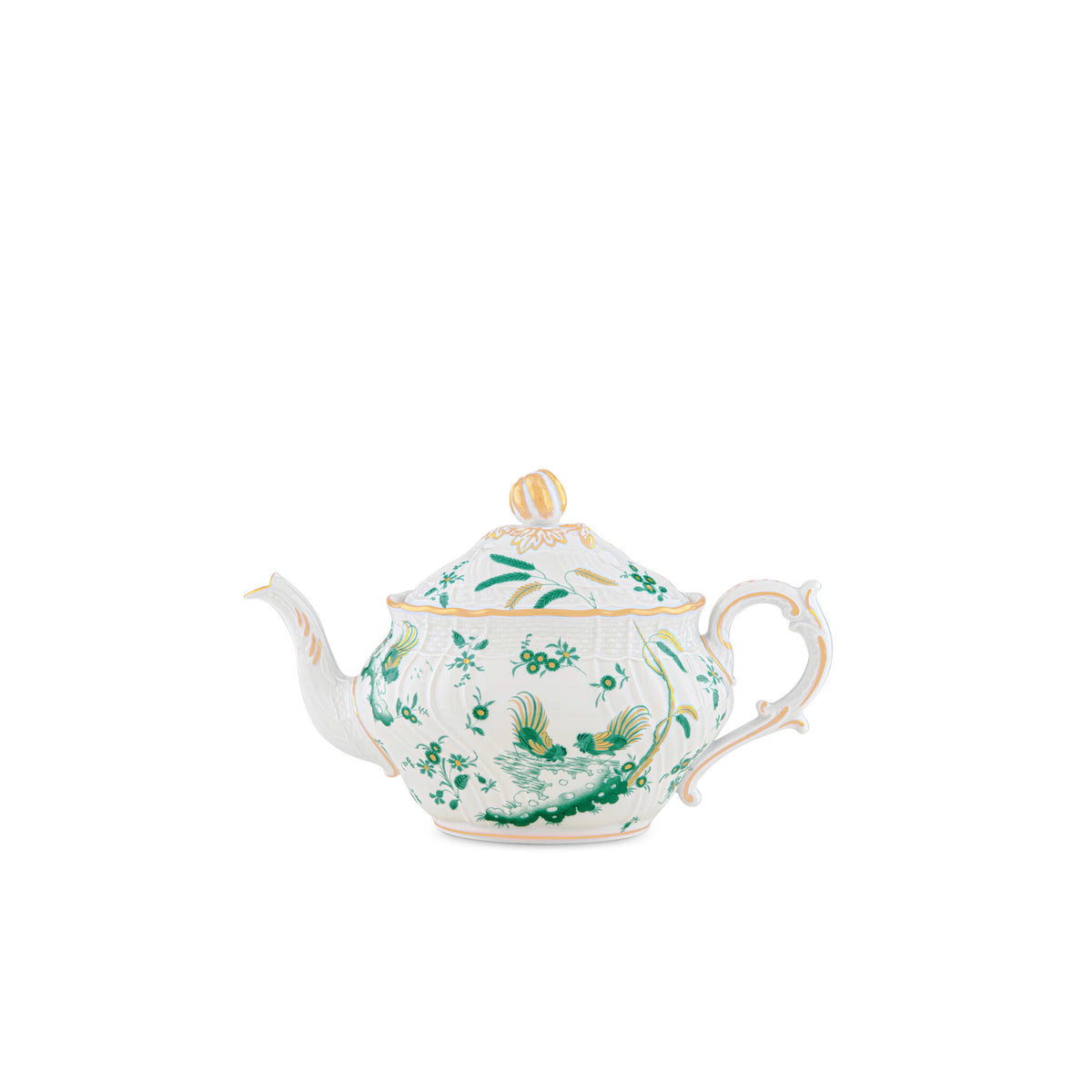 Ginori 1735 Oro di Doccia Teapot, Giada