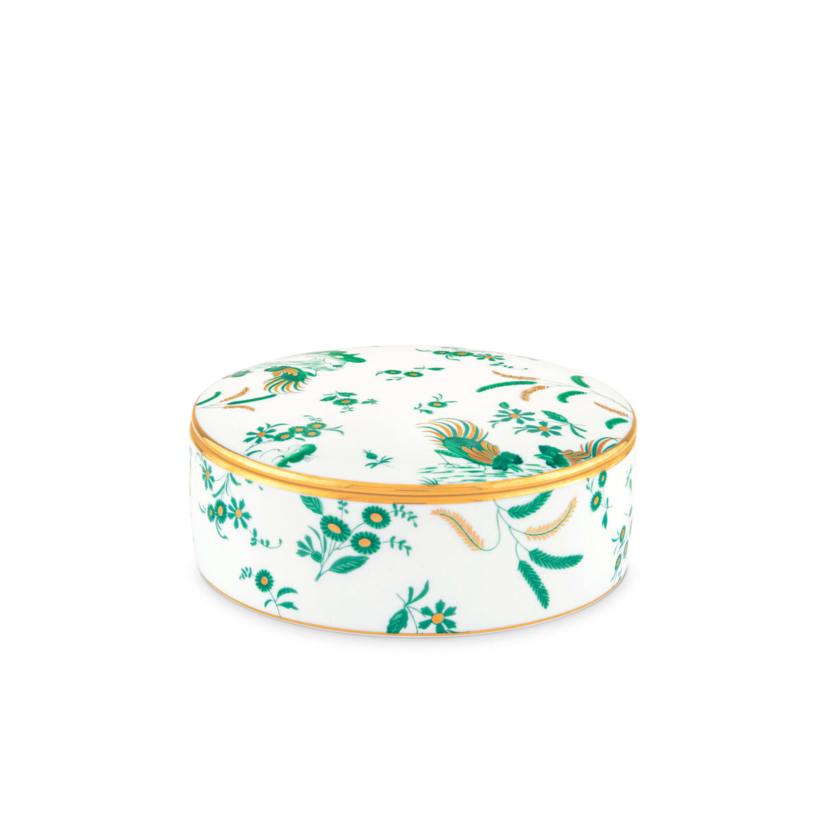 Ginori 1735 Oro di Doccia Trinket Box, Giada