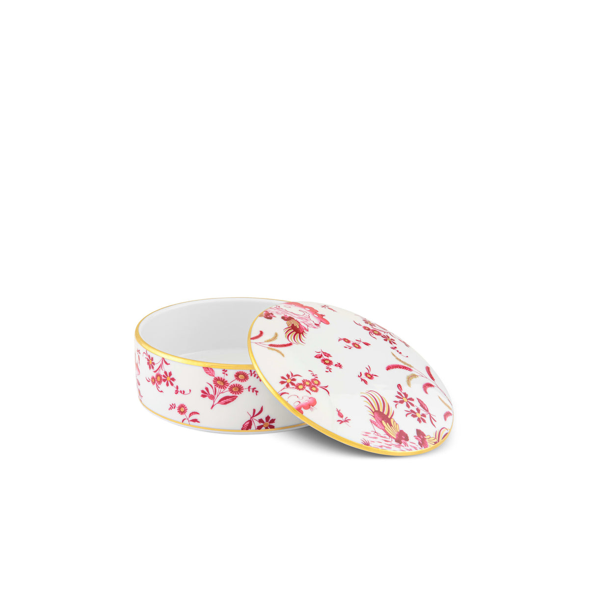 Ginori 1735 Oro di Doccia Trinket Box, Magenta, view 2