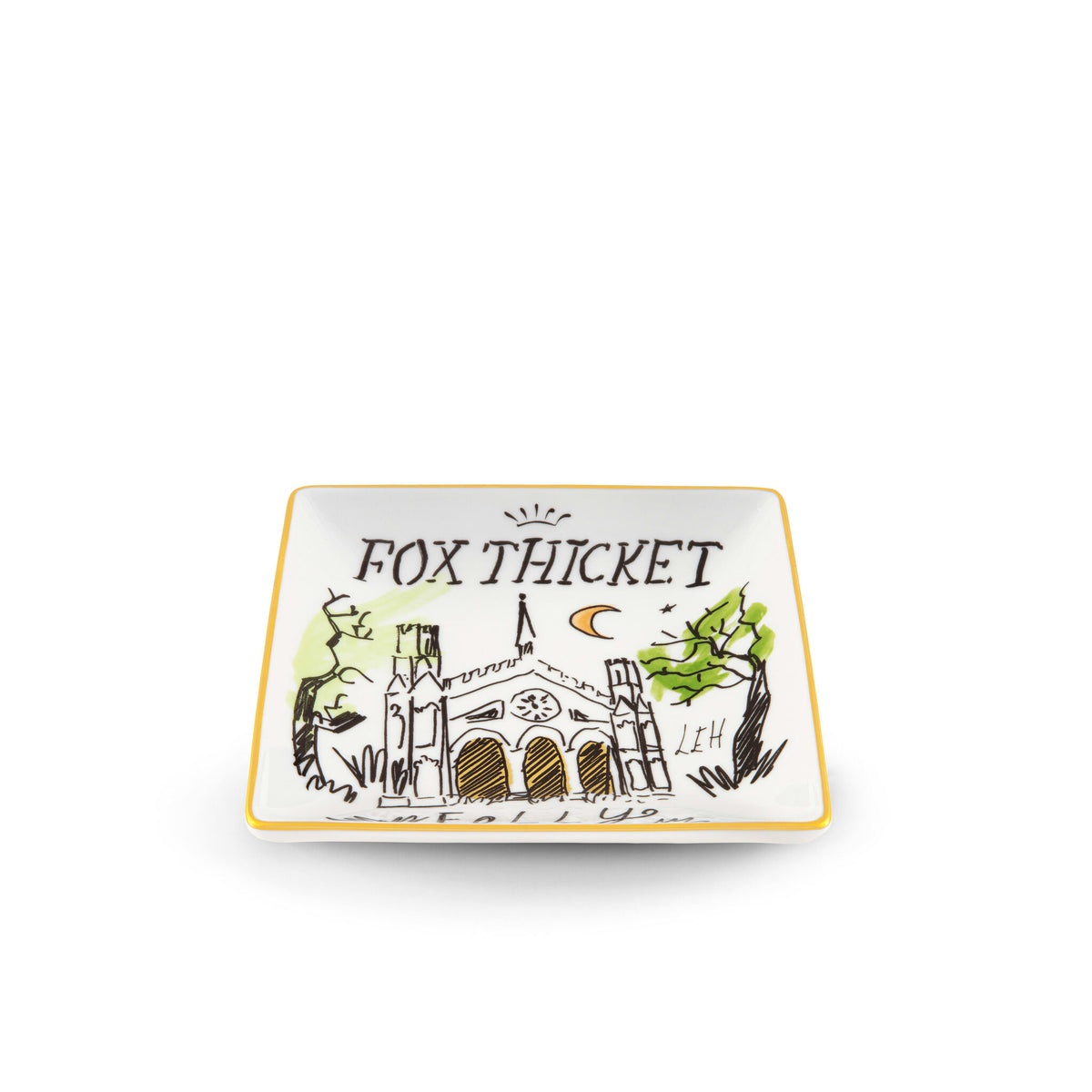 Ginori 1735 Profumi Luchino Change Tray, Fox Thicket Folly, view 2