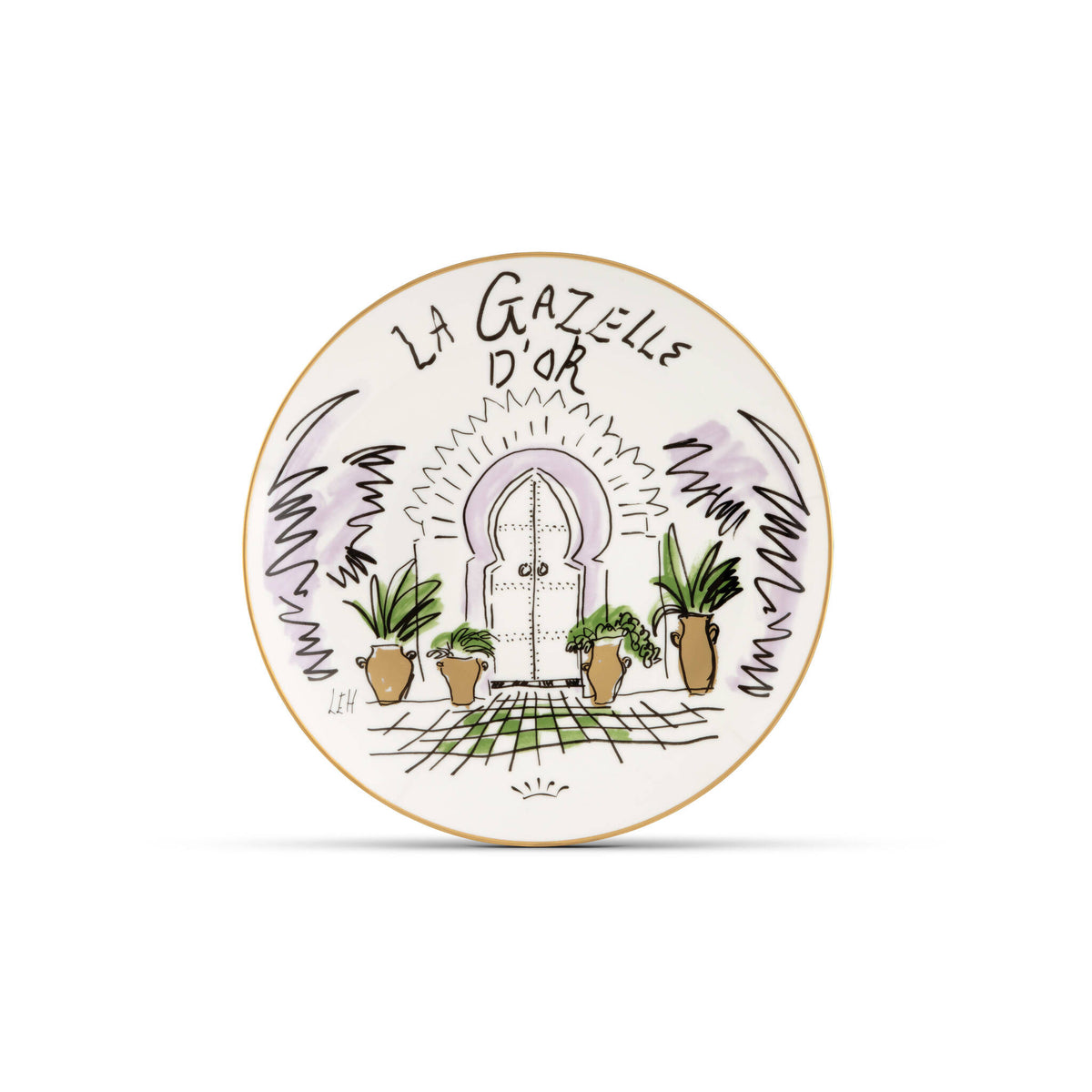 Ginori 1735 Profumi Luchino Decorative Plate, La Gazelle d'Or