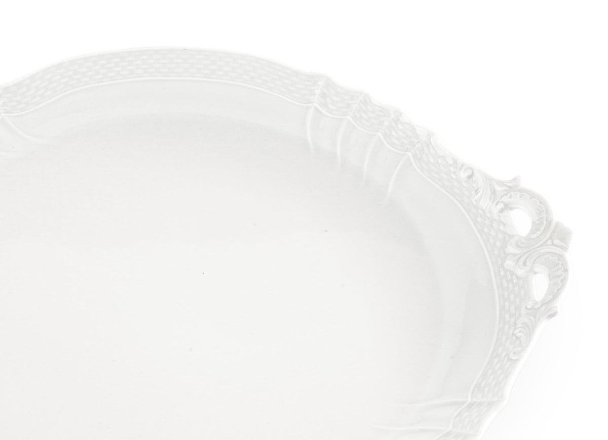Ginori 1735 Vecchio Ginori Cake Plate, White, view 3