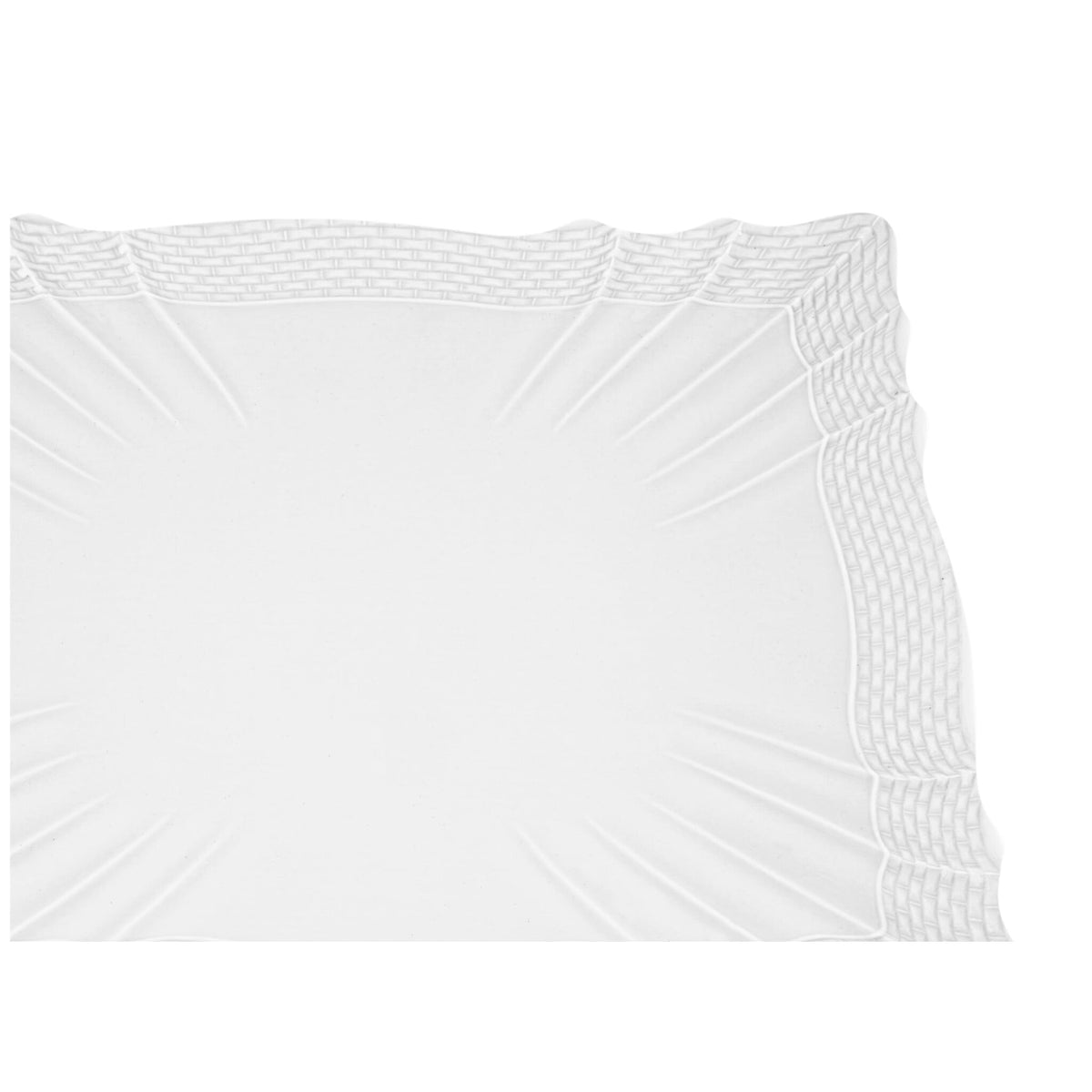 Ginori 1735 Vecchio Ginori Square Flat Plate, White, view 3