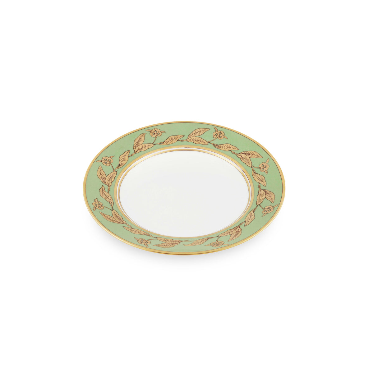 Ginori 1735 Voliere Dessert Plate, Moss Green, view 2