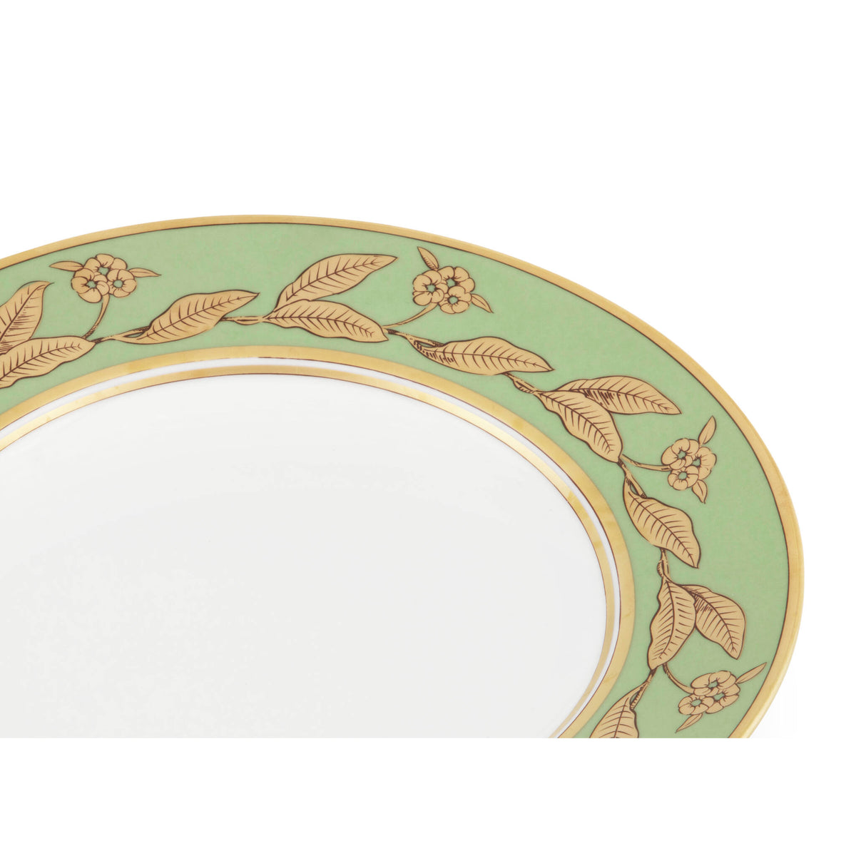 Ginori 1735 Voliere Dessert Plate, Moss Green, view 3