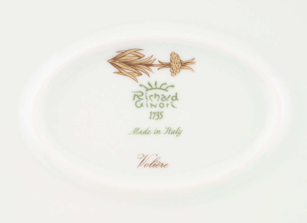 Ginori 1735 Voliere Oval Platter, Merle Vert, view 5